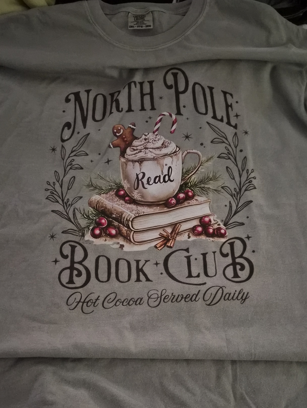North Pole Book Club Graphic Sweatshirt - Gray